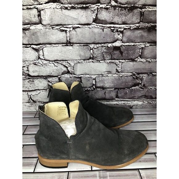 Shoe The Bear Dark Grey Suede Casual Back Zip Heel Boots Women Sz 41EU/10.5M US - Picture 7 of 16